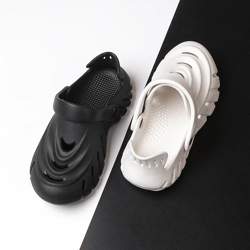 Модные мужские тапочки, нескользящая садовая обувь, удобные пляжные сандалии, летняя повседневная обувь, обувь для повара, обувь для медсестры, врача, шлепанцы