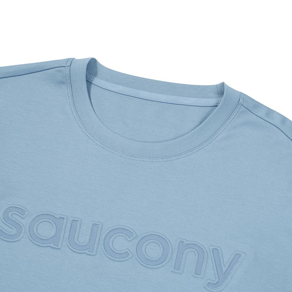 SAUCONY Современная футболка с логотипом серии Binzhou, круглым вырезом и длинными рукавами, мужские топы SA2250SW91C-BL159