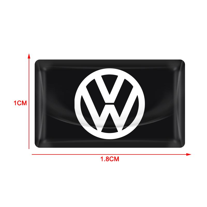 3D Logo Epoxy Resin Short Car Stickers Body Decor Decal Car Accessory For Volkswagen Golf-5 6 7 MK6 Jetta Lavida Polo Tiguan Passat B5 B6 B7
