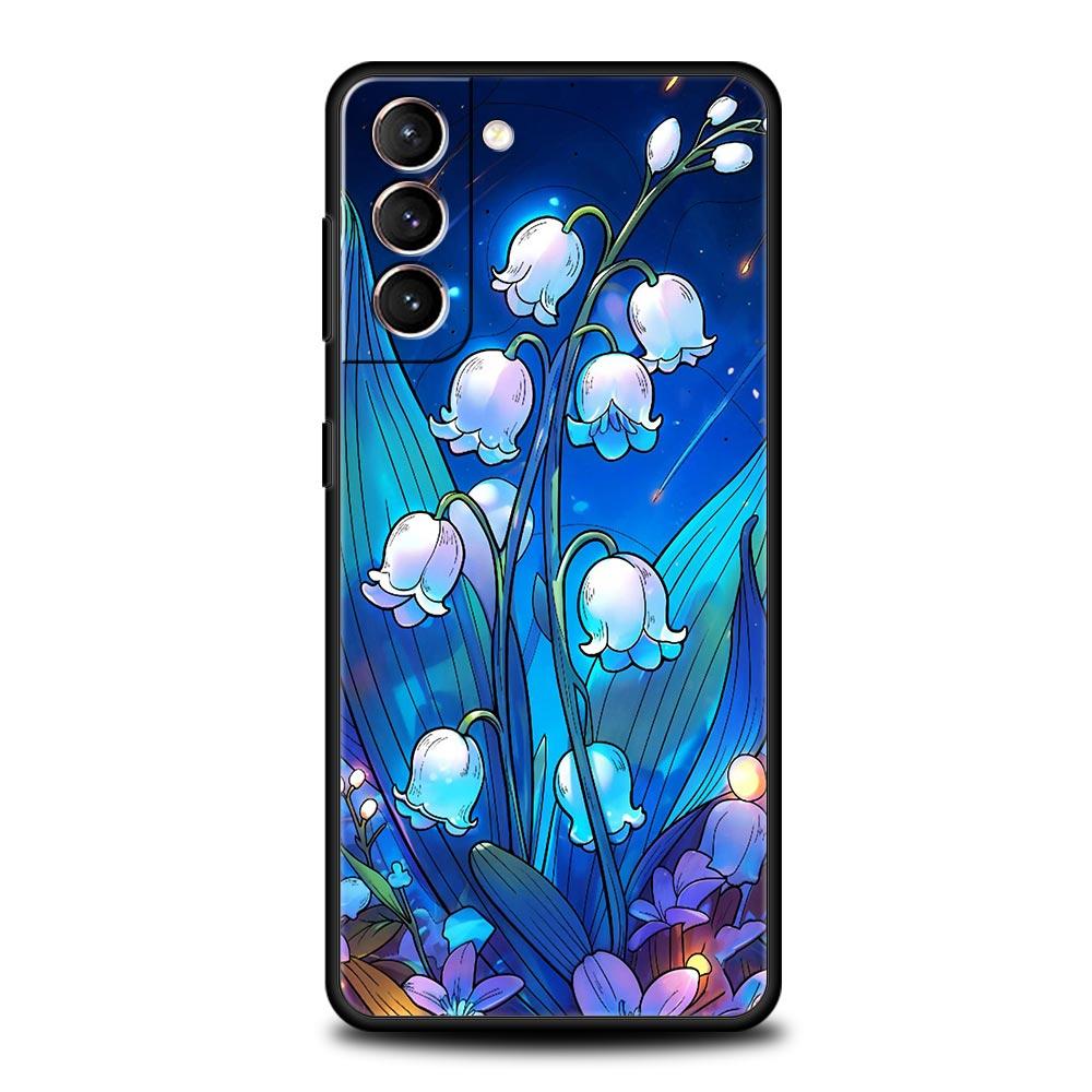 Прозрачный цветочный чехол для телефона Ландыш для Samsung Galaxy S26 S25 S24 S23 S22 S20 S21 FE Ultra S25 Edge Plus Мягкий чехол из ТПУ