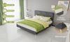 Modern Upholstered Bed with Soft Headboard, 160x200 cm, Grey, Bedroom Furniture, Low-Profile Base (Non-Storage Design), Included 160*200cm mattress.