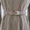 Genuine Leather Womens Two Layer Cowhide Casual Belt With Pin Buckle For Dress And Pants