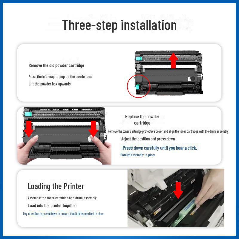 Картридж с тонером Gezhige: Совместимо с моделями Brother 7190DW, DCP7090, 7895DW, L2535, сериями TN2412/2425.