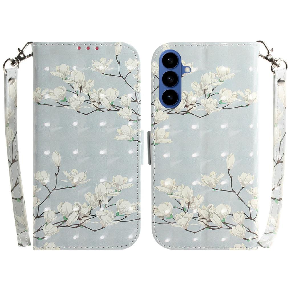 For Samsung Galaxy A57 5G Case Pattern Printing Leather Wallet Phone Cover with Wrist Strap