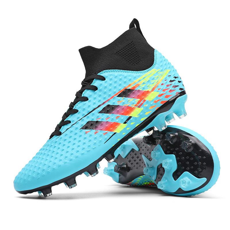 Large Size Football Shoes Men'S High-Top Young Students Game Training Artificial Turf Long Broken Nails Football Shoes
