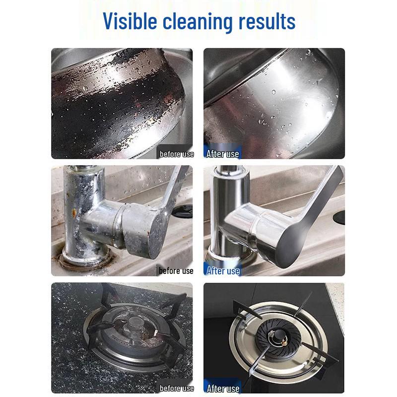 Многофункциональное средство для удаления пятен на кухне: Паста для очистки дна кастрюль и нержавеющей стали