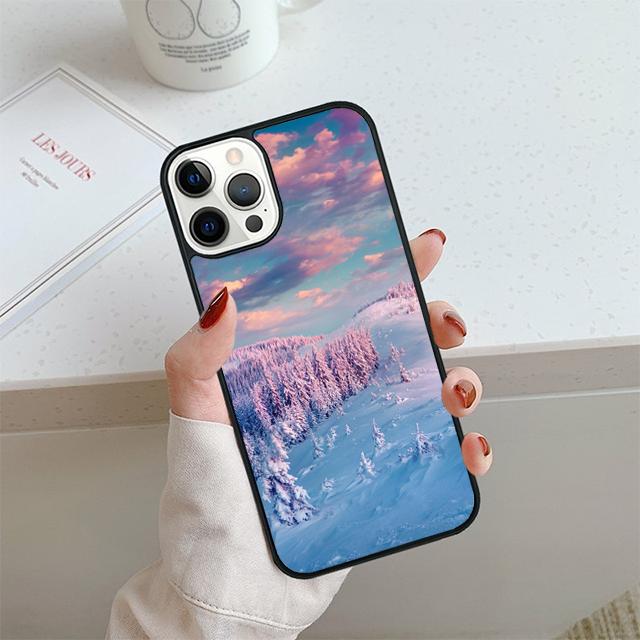 Winter Landscape Phone Case For iPhone 17 Air 13 12 14 15 16 Cover For Apple 14 15 16 Pro Max 6S Plus Coque