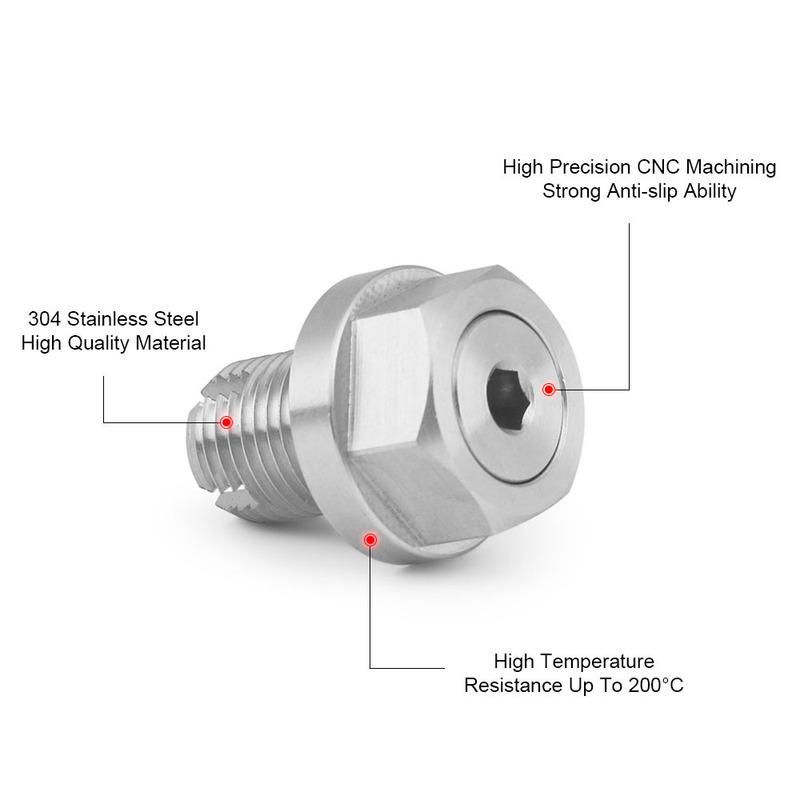 Oversize Piggyback Oil Drain Plug, Stainless Steel Self Tapping Oil Pan Thread Repair Kit