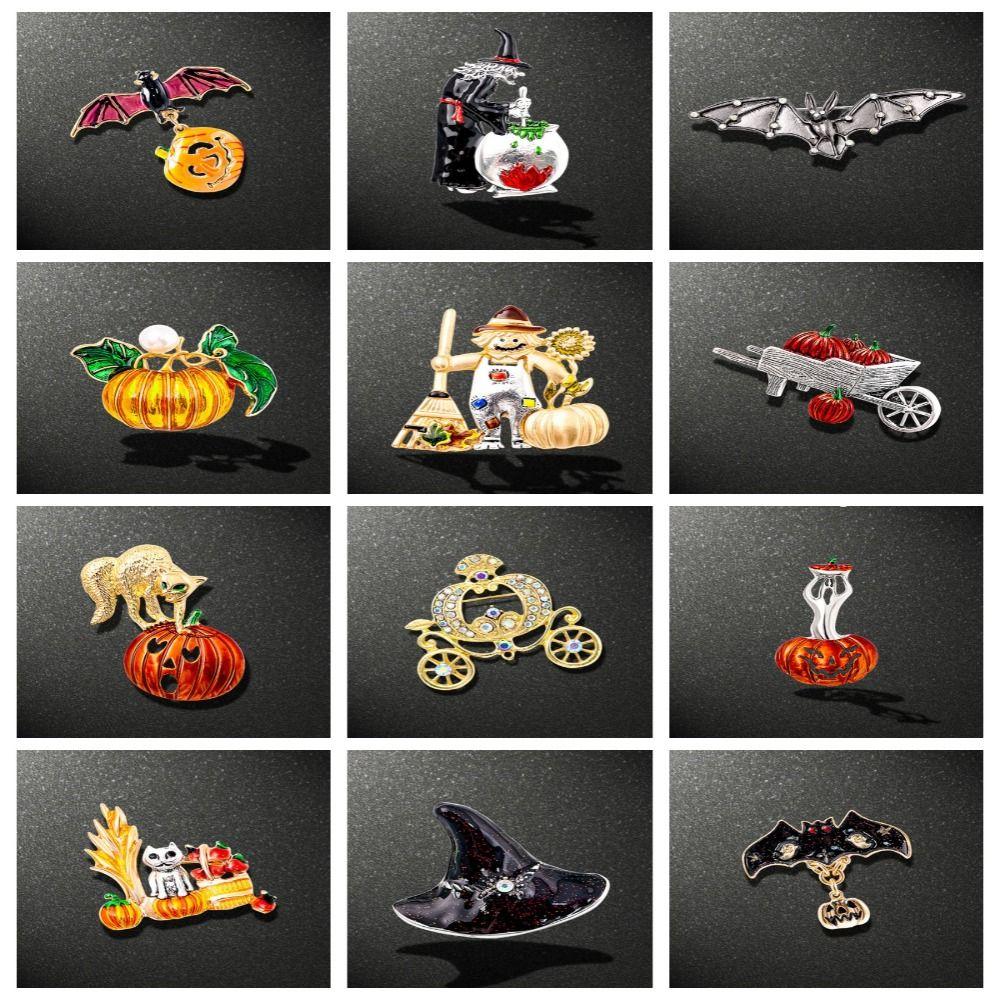 Цинковый Сплав Хэллоуин Брошь Призрак Тыквенный Фонарь Брошь Крутая Девочки