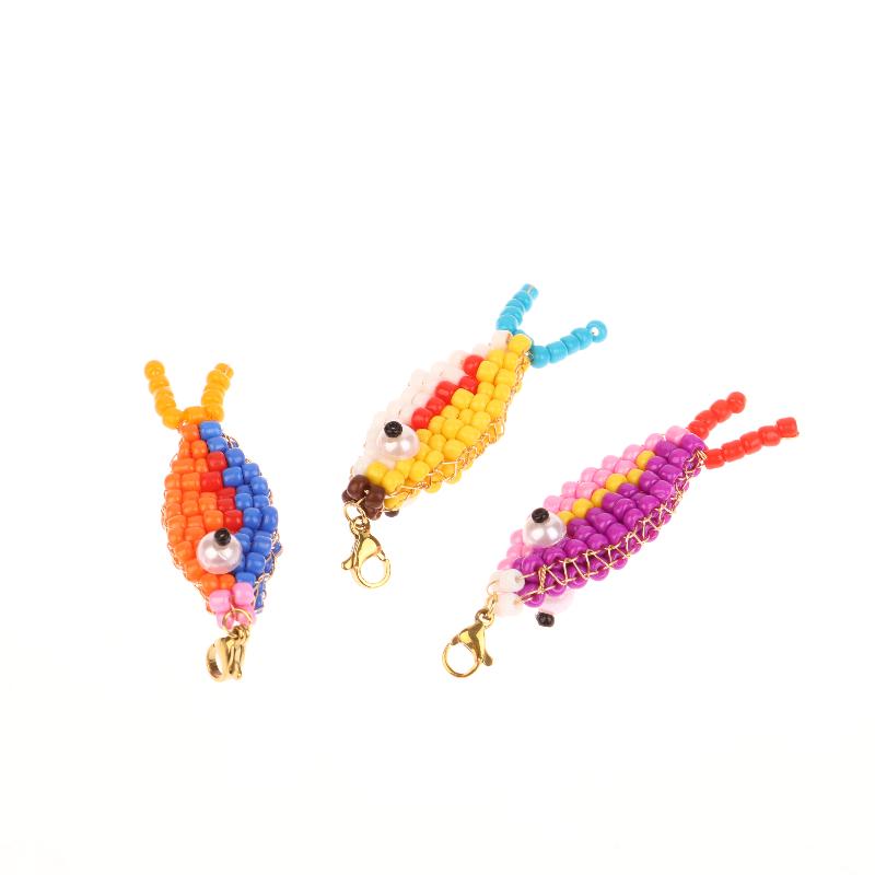 1 шт. Красочная бусина Маленькая рыбка Подвеска Брелок Чехол для телефона Шармы для сумки Аксессуары для рюкзака Подвеска для сумки