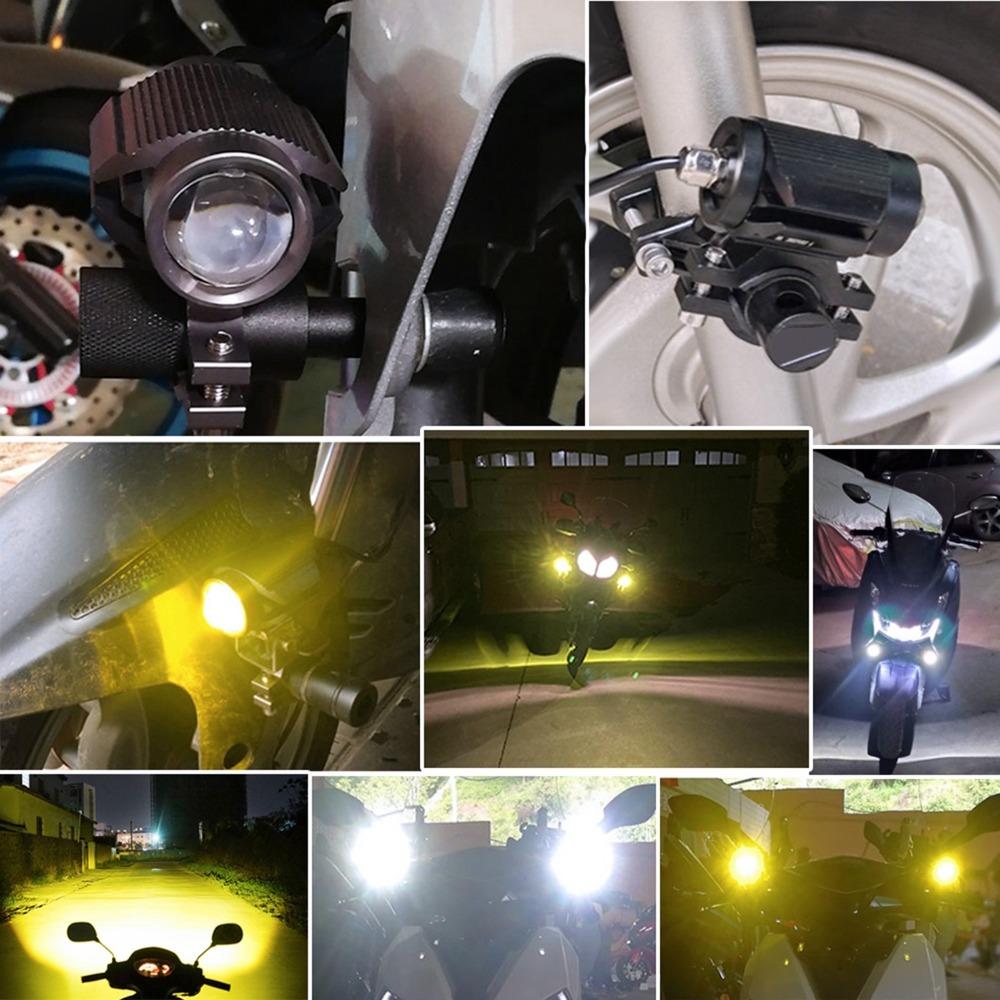 1/2pcs IP65 Waterproof LED Spotlight Aluminum Alloy LED Fog Lights Motorcycle Fog Lamp ATV Lighting