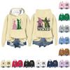 Women's Fashion Casual Long Sleeve Loose Printed Pullover Sports Long Sleeve Hooded Sweatshirt