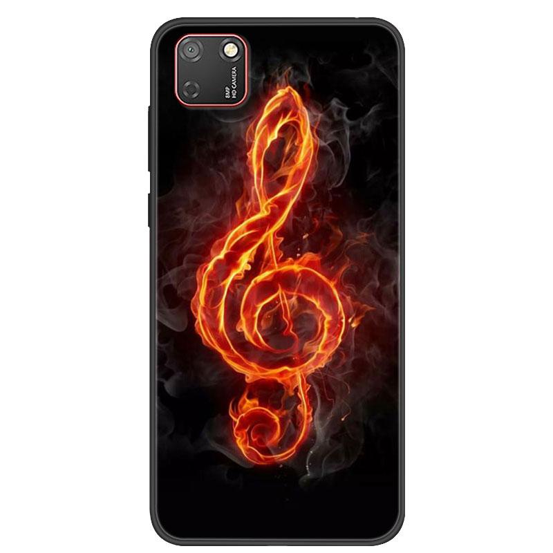 For Huawei Y5P Case Black Bumper Silicone TPU Soft Phone Cover For Huawei Y5P 2020 DRA-LX9 Y5 P Case Cartoon Fundas Y 5P