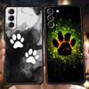 Милый Чехол для Телефона с Отпечатком Лапы Собаки для Samsung Galaxy S24 S23 S22 S20 S21 FE Ultra S10 S10E S9 S8 Plus 5G Силиконовый Чехол Capas