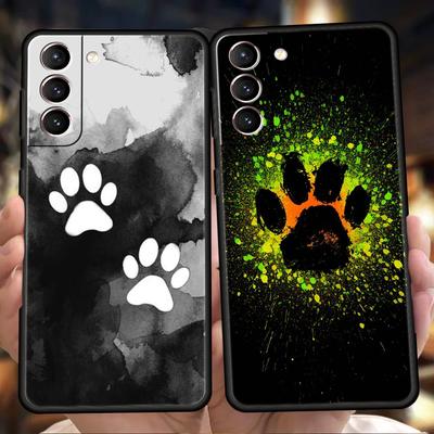 Милый Чехол для Телефона с Отпечатком Лапы Собаки для Samsung Galaxy S24 S23 S22 S20 S21 FE Ultra S10 S10E S9 S8 Plus 5G Силиконовый Чехол Capas