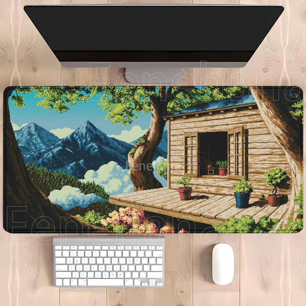 Mousepad HD Printing Rural cottage Field Forest scenery XXL Rubber Mouse Pad Gamer NonSlip xcm Keyboard overlock Desk Mat