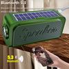 Portable FM Radio Solar Emergency Charging Radios Receiver Wireless Bluetooth Speaker with Flashlight Support TF Card U Disk