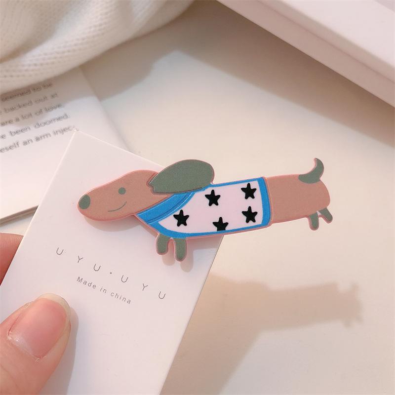 Очаровательная заколка для волос в виде мультяшного щенка - милая девичья заколка в виде утконосика для боковой челки, милый новый стиль аксессуара для волос