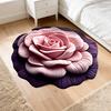 Peony Floor Mat 3D Visual Effect Floral Rug Absorbent Bathroom Mat