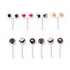 10Pcs/Box Eye Fruit Fork Food Grade Plastic Mini Cartoon Kids Cake Fruit Toothpick Bento Lunch Bento Accessories Party Decor