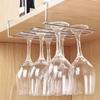 1pcs Stainless Steel  Wine Glass Rack Upside Down Wine Rack Goblet Rack Nail-free Hanging Wine Hanging Cup Holder