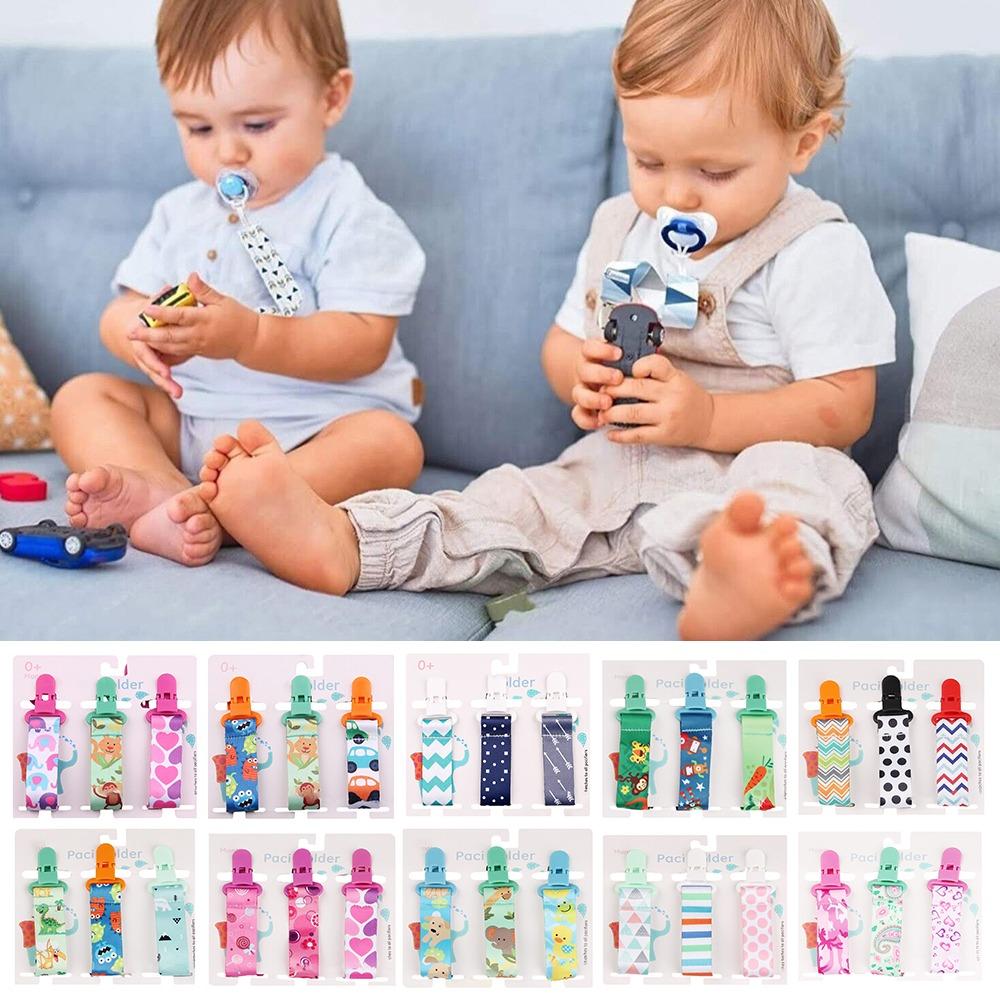 3PCs Pacifier Chain Bracket Baby Pacifier Clip Soother Holder Pacifier Chain Infants
