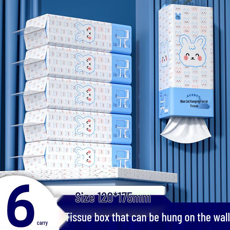 Blue Cat 10-Pack Hanging Facial Tissue Paper Towels for Home Use