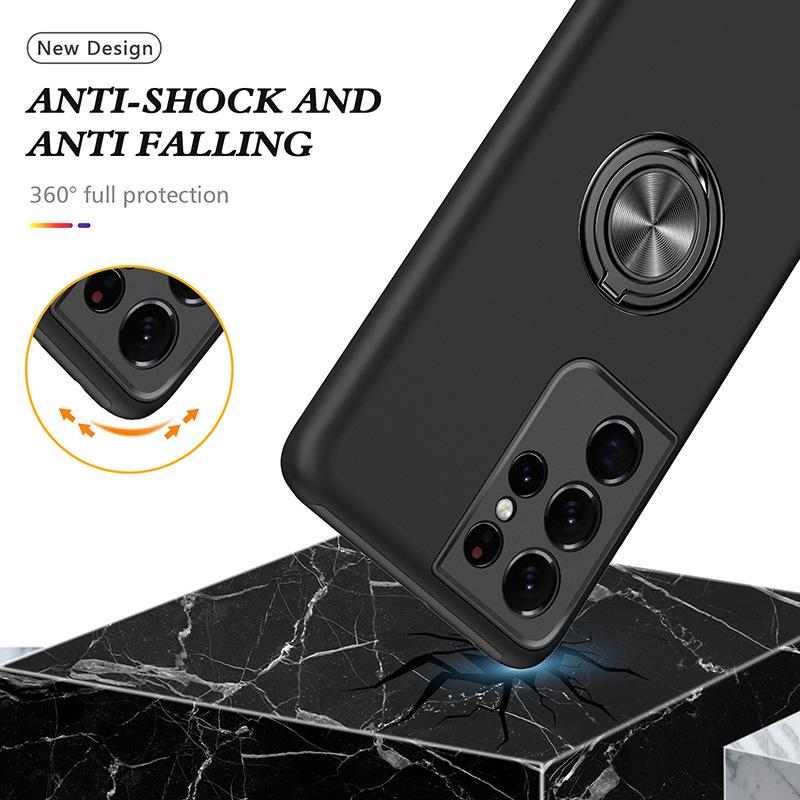 Подходит для Samsung S25 Ultra Магнитный всасывающий кронштейн Противоударный чехол для мобильного телефона A53 Защитный чехол со скрытым кольцом Бога