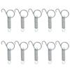Cage Door Spring Hook 10Pcs Metal Spring Hooks Sturdy Tension Fixing Spring for Wire Rabbit/Bird/Hamster Cages S/L