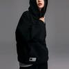 Li Ning Sports Trend Series Small Logo Pocket Solid Color Loose Hoodie Unisex Hoodies Black AWDR869-7