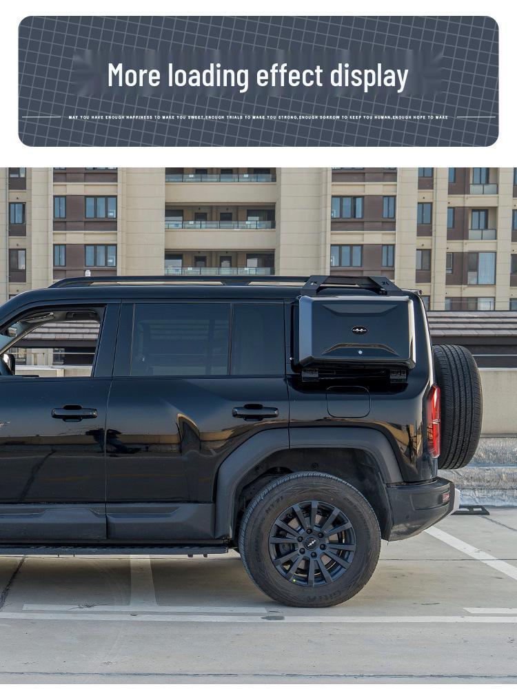 BYD Fangchengbao 5 Roof Rack: Aluminum Alloy Platform with Side Ladder and Storage Box for Camping & Off-Roading.