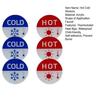 6Pcs Self-adhesive Hot And Cold Sign Stickers Child-friendly Round Waterproof Acrylic Label Signs Prevent Burns Thermometer Pattern Reminder
