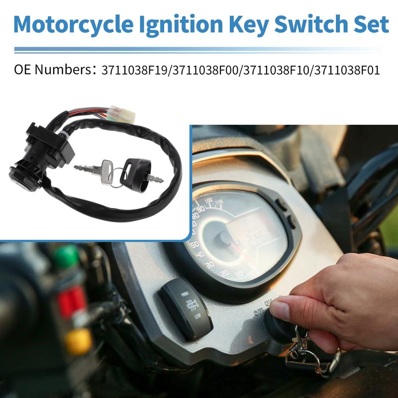 X Autohaux Ignition Key Switch No.3711038F19 for Suzuki LT-A400 Eiger 2x4 Auto 2002-2007