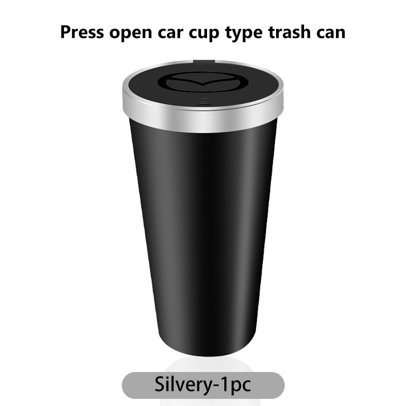 Car Cup Holder Trash Can ABS Plastic Press Open Waterproof Storage Box For Mazda Axela Speed 6 CX3 CX4 CX5 CX7 CX8 CX9 MS Demio BB7