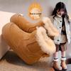 2025 New Girls' Fleece-Lined Snow Boots - Waterproof, Non-slip Winter Cotton Shoes for Big Kids and Babies.