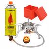 Kuchenka Gazowa Polowa Turystyczna Przenośna + Adapter + Gaz Kartusz 400Ml