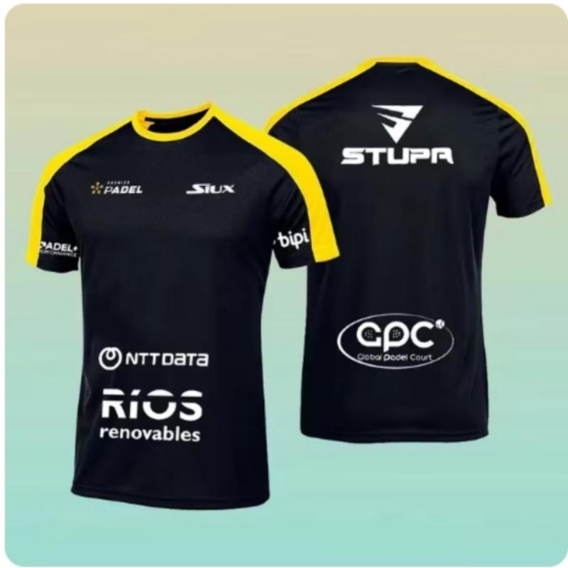 2024 Летняя Свободная Мужская Теннисная Футболка Модная Однотонная Футболка с Коротким Рукавом и Круглым Вырезом Дышащая Быстросохнущая Спортивная Футболка для Матча