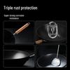 COOKER KING Wrought Iron Non-Stick Flat-Bottom Wok, 28cm