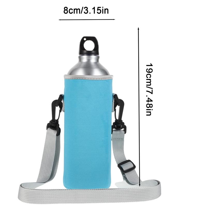 Чехол для бутылки с водой для улицы, спортивный утеплитель, чехол для бутылки с водой, сумка с ремешком, портативный держатель для мобильного телефона, сумка для бутылки