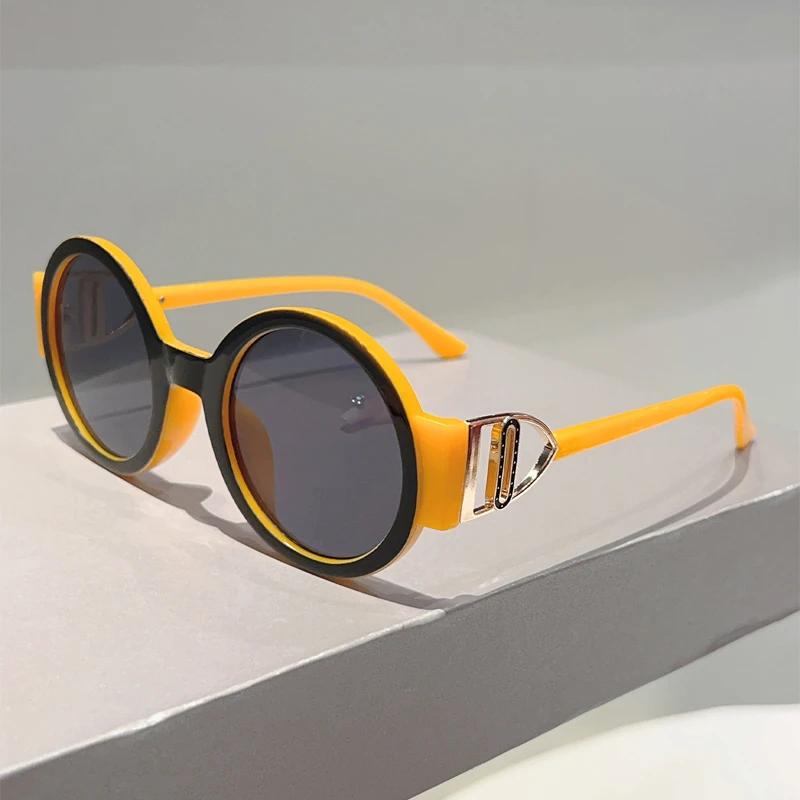 Большие круглые солнцезащитные очки женские милые стильные градиентные для улицы повседневные солнцезащитные очки модные дизайнерские брендовые солнцезащитные очки класса люкс
