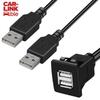 Водонепроницаемый квадратный USB-порт двойной USB 3.0/2.0 с защелкой для приборной панели автомобиля/яхты/мотоцикла