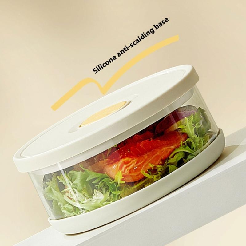 Heat Resistant Glass Meal Preparation Container With Lid Ideal For Students Professionals Stackable Lunch Box