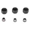 6Pcs Router Collet Adapter Carbon Steel 6mm 6.35mm 8mm Set Kit with Nut for Trimmer