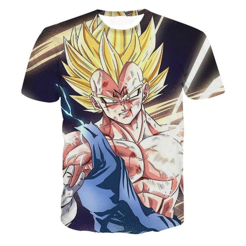 Японское Аниме Dragon Ball Z 3D Печать Маджин Веджета Принц Саянов Бой Травма Манга Футболка Детская Взрослая Косплей Топы Одежда