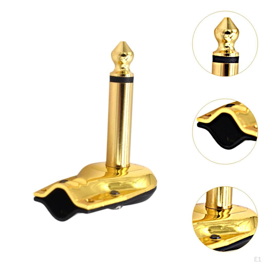 6.35 Mm Mono -jack Right -angled Plug Flat Male Guitar Effect -Pedal Connection