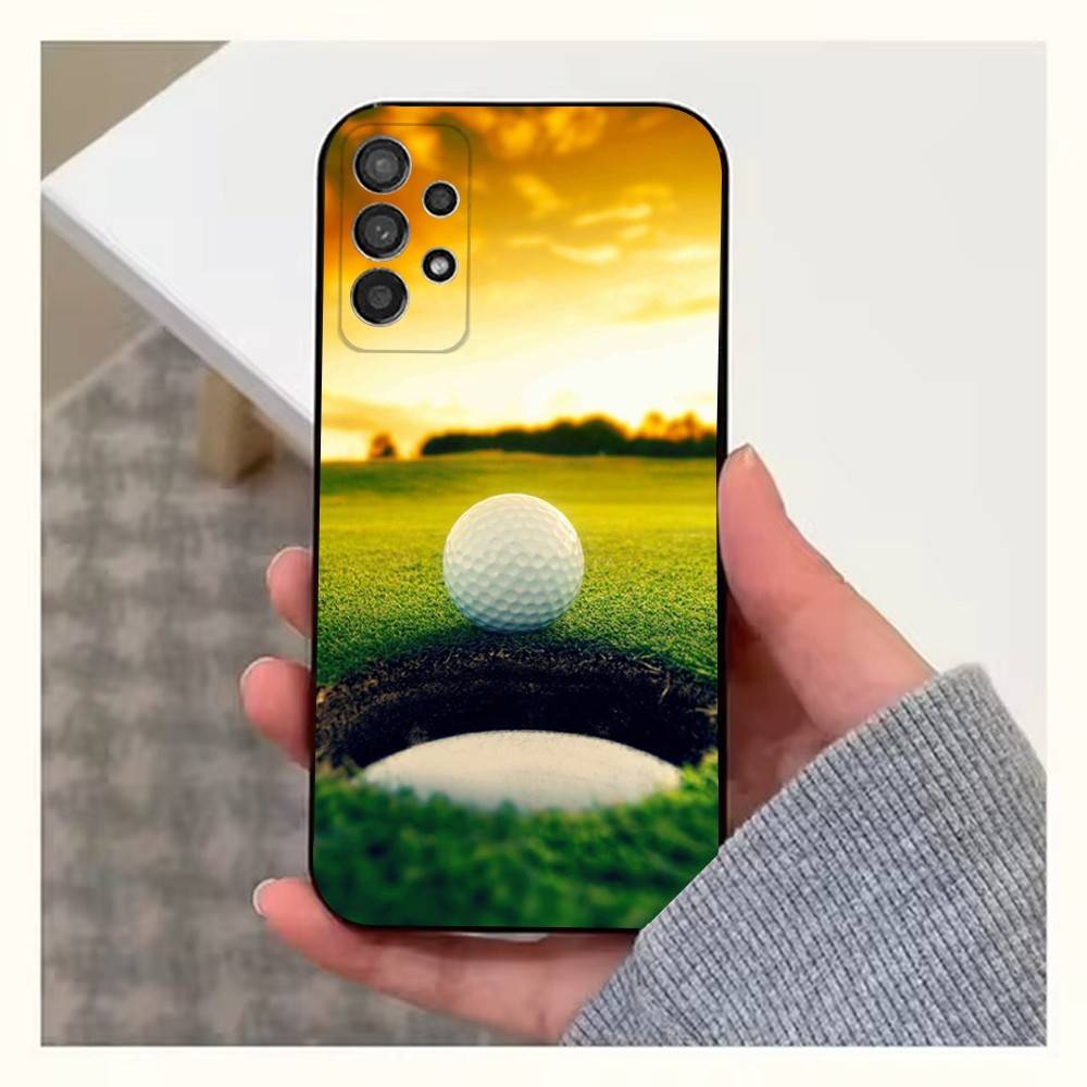 Sport Golf Ball Case For Samsung S22,S25,S24,S23,Ultra,FE,S20,S10,Plus,S21,S9,Lite,Soft Silicone Black