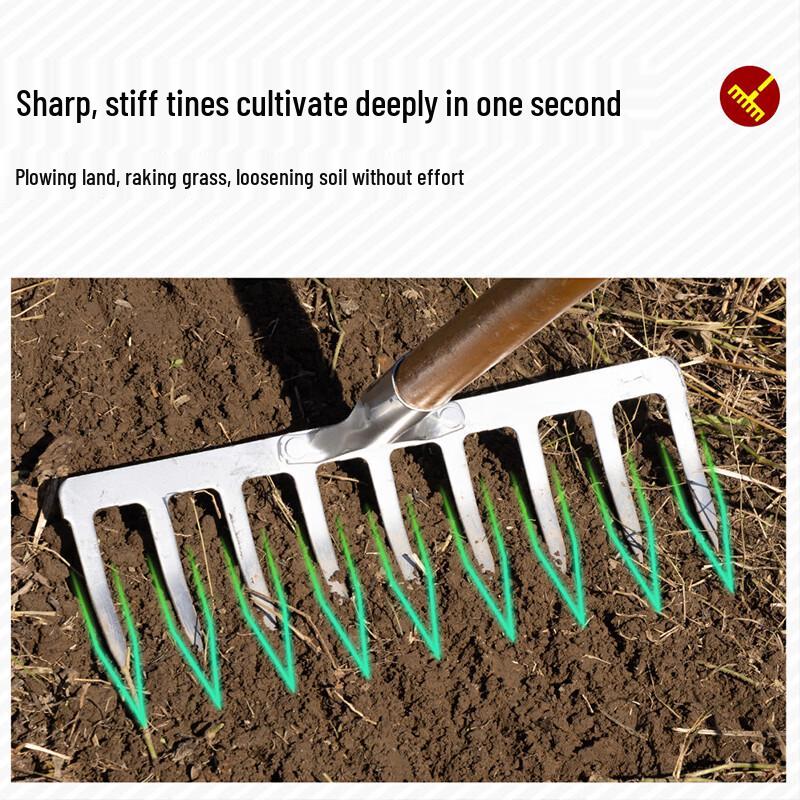 9-Tine Stainless Steel Rake