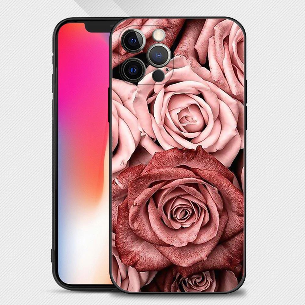 Силиконовый чехол с красивым розовым изображением для Apple iPhone 14 14 13 12 11 Pro Max XS Max XR X 7 8 Plus 13 12 Mini 6S Shell