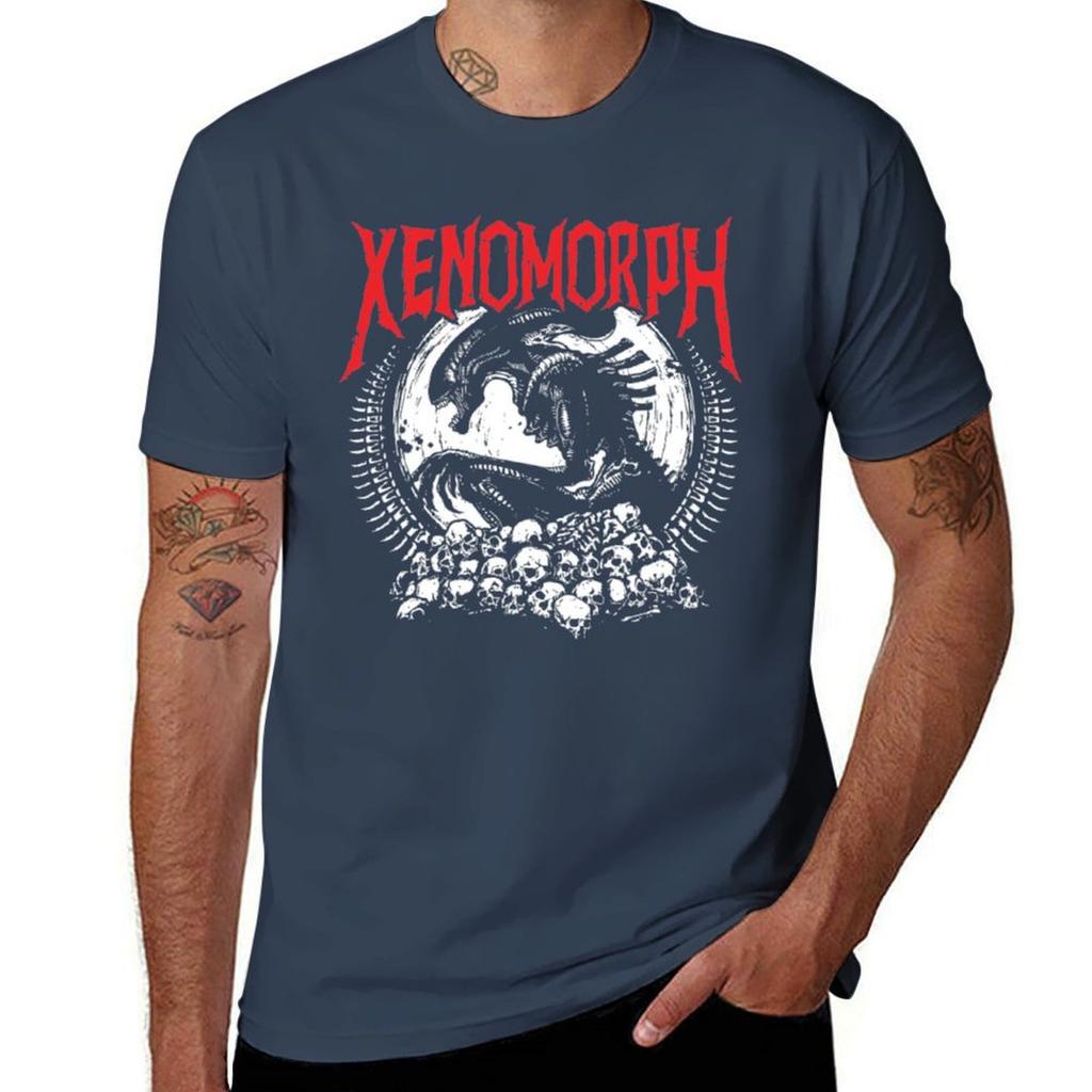 Death Metal Xenomorph T-shirt T Shirts For Man Cotton Funny Man T Shirt Summer T Shirts For Man Graphic Tees T-shirt