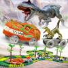 Детский поезд-динозавр Игрушка для сборки трека Dino Train Развитие мелкой моторики Малыши Мальчики Девочки Образовательная гоночная игрушка-поезд